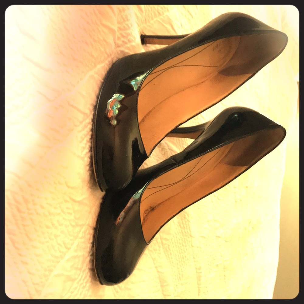 Kate spade patent black heels